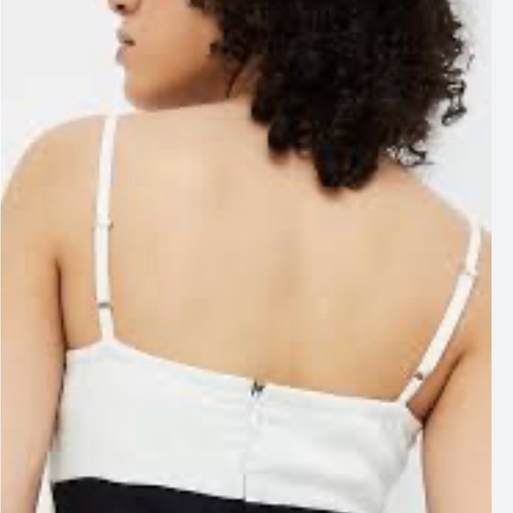 Zara Womens Color Block Midi Slip Dress Small Linen Summer Occasion Boho Preppy - Picture 4 of 16